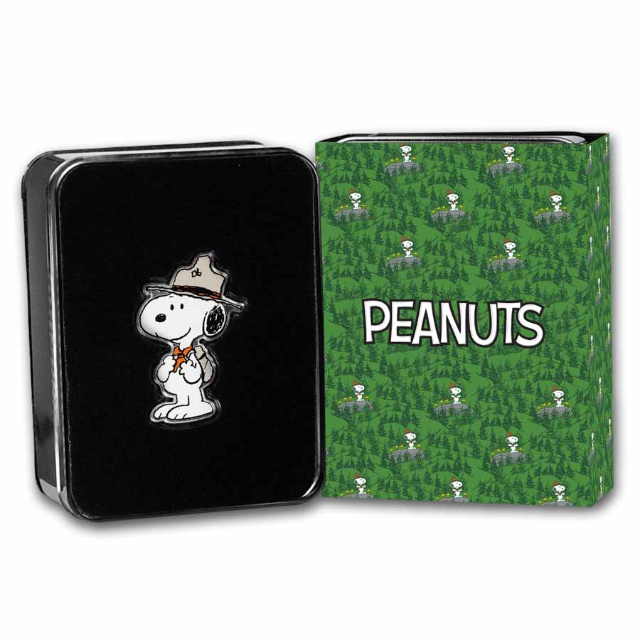 Peanuts® Snoopy & Charlie Brown Shaped 1 oz Silver Set of 2