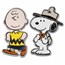 Peanuts® Snoopy & Charlie Brown Shaped 1 oz Silver Set of 2