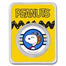 Peanuts® Snoopy Flying Ace 1 oz Colorized Silver
