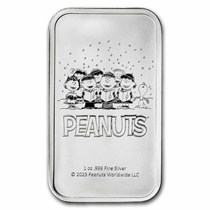Buy Peanuts 1 oz Silver Snoopy Gingerbread House Bar | APMEX