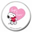 Peanuts® Snoopy Hearts Valentine's Day 1 oz Colorized Silver