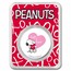 Peanuts® Snoopy Hearts Valentine's Day 1 oz Colorized Silver