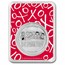 Peanuts® Snoopy Valentine's Day Cards 1 oz Colorized Silver