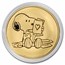 Peanuts® Snoopy Valentine's Day Cards 1 oz Gold Round