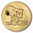 Peanuts® Snoopy Valentine's Day Cards 1 oz Gold Round