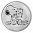 Peanuts® Snoopy Valentine's Day Cards 1 oz Silver in TEP