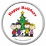 Peanuts® Snoopy, Van Pelt & Brown Christmas 1 oz Colorized Silver