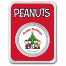 Peanuts® Snoopy, Van Pelt & Brown Christmas 1 oz Colorized Silver