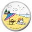 Peanuts® Snoopy & Woodstock at the Beach 1 oz Colorized Silver