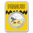 Peanuts® Snoopy & Woodstock at the Beach 1 oz Colorized Silver