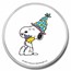Peanuts® Snoopy & Woodstock Celebrate 1 oz Colorized Silver Round