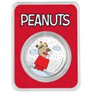 Peanuts® Snoopy & Woodstock Christmas 1 oz Colorized Silver
