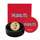 Peanuts® Snoopy & Woodstock Christmas 1 oz Gold Round w/Tin & COA