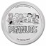 Peanuts® Snoopy & Woodstock Christmas 1 oz Silver Round