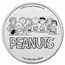 Peanuts® Snoopy & Woodstock Christmas 1 oz Silver Round