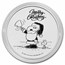 Peanuts® Snoopy & Woodstock Christmas 1 oz Silver Round