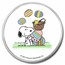 Peanuts® Snoopy & Woodstock Easter Egg Hunt 1 oz Colorized Silver