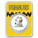 Peanuts® Snoopy & Woodstock Easter Egg Hunt 1 oz Colorized Silver
