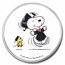 Peanuts® Snoopy & Woodstock Graduation 1 oz Colorized Silver