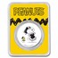 Peanuts® Snoopy & Woodstock Graduation 1 oz Colorized Silver