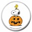 Peanuts® Snoopy & Woodstock Jack-o-Lantern 1 oz Colorized Silver