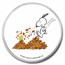 Peanuts® Snoopy & Woodstock Leaf Pile 1 oz Colorized Silver