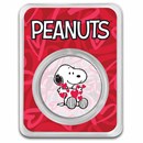 Peanuts® Valentine's Snoopy with Hearts - 1 oz Colorized Silver