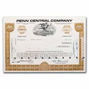 Penn Central Company Stock Certificate (Brown)