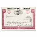 Penn Central Company Stock Certificate (Red)