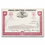 Penn Central Company Stock Certificate (Red)