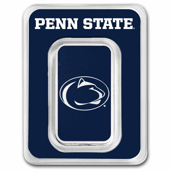 Pennsylvania State University 1 oz Silver Colorized Bar (in TEP) Pennsylvania State University 1 oz Silver Colorized Bar (in TEP)