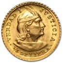 Peru Gold 1/5 Libra AU/BU (Random)