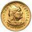 Peru Gold 1/5 Libra AU/BU (Random)