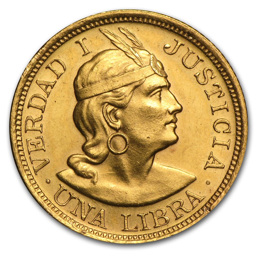 Peru Gold 1 Libra AU (Random)