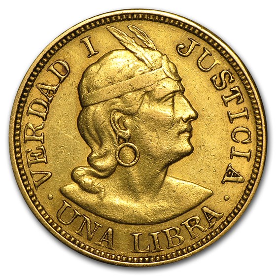 Peru Gold 1 Libra Avg Circ (Random Dates) Peru Gold 1 Libra Avg Circ (Random Dates)