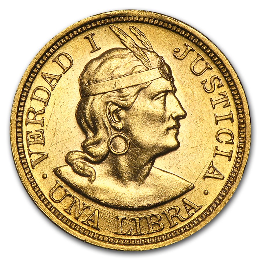 Peru Gold 1 Libra BU (AGW .2354, Random)