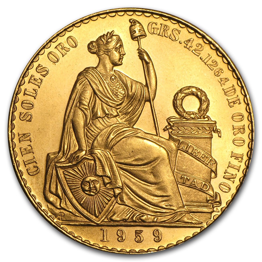 Peru Gold 100 Soles AU/BU (Random)