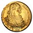 Peru Gold 8 Escudos Charles IV XF