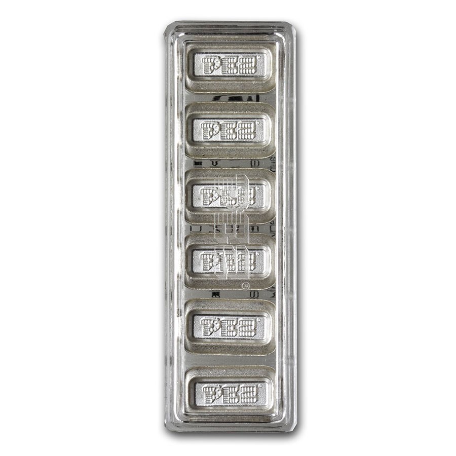 PEZ® 6x 5 gram Silver Wafers w/Capsule Case