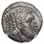 Phoenicia Tyre Silver Shekel (62/1 BC) AU NGC