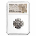 Phoenicia Tyre Silver Shekel (62/1 BC) AU NGC