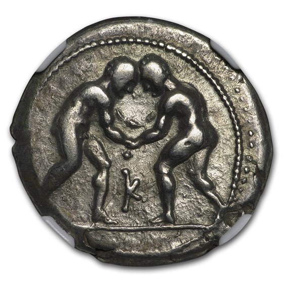 Pisidia Selge AR Stater Wrestlers (3rd Century BC) Ch VF NGC Pisidia Selge AR Stater Wrestlers (3rd Century BC) Ch VF NGC