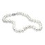Polished White Shell Bead Hand Knotted Pearl Necklace 18"