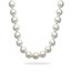 Polished White Shell Bead Hand Knotted Pearl Necklace 18"