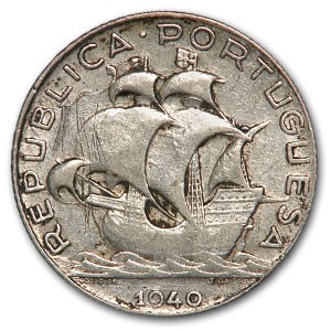 Portugal Silver 2.5 Escudos Ship (Random Dates) Portugal Silver 2.5 Escudos Ship (Random Dates)