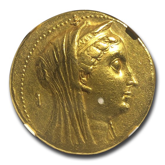 Buy Ptolemaic Kingdom Gold Octodrachm Arsinoe II (270/68 BC) XF NGC | APMEX