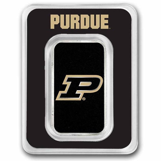 Purdue University 1 oz Silver Colorized Bar (in TEP)