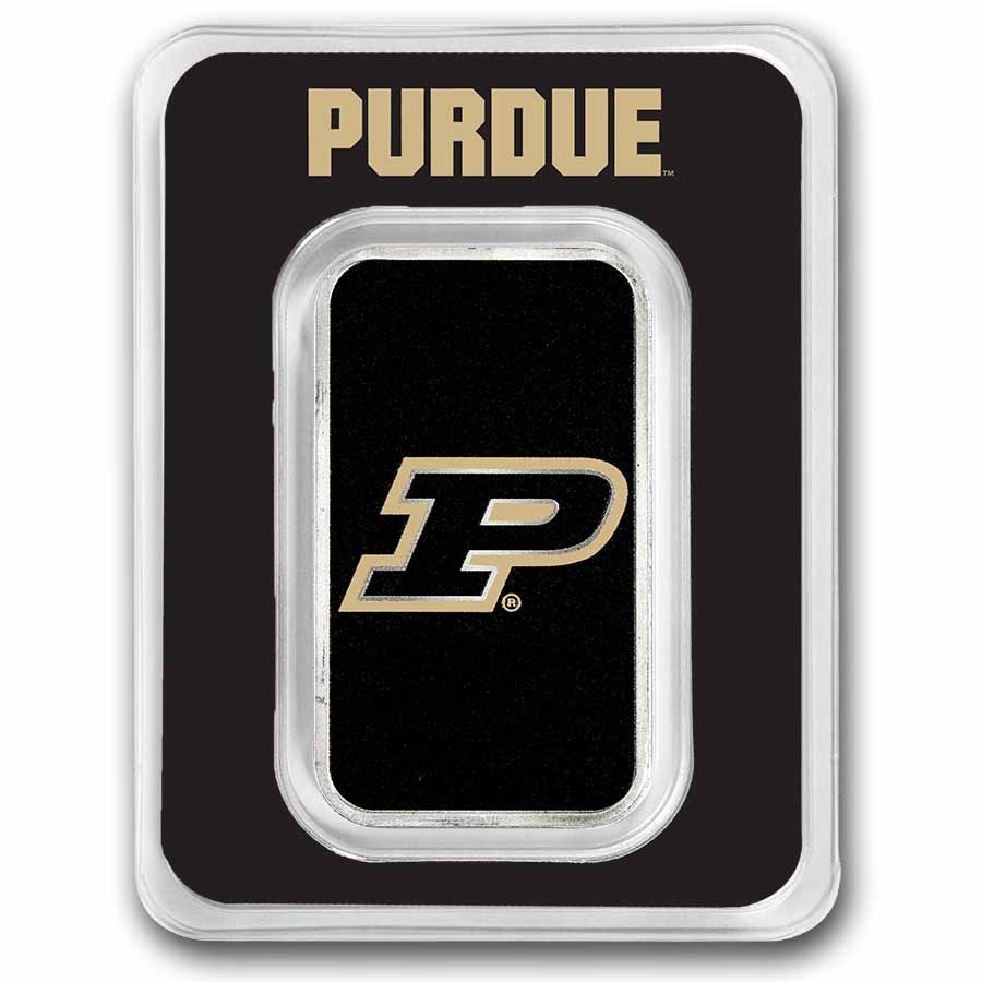 Purdue University 1 oz Silver Colorized Bar (in TEP)