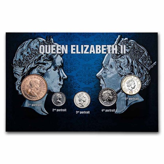 Queen Elizabeth II Coins from Around the World 5-Coin Set BU Queen Elizabeth II Coins from Around the World 5-Coin Set BU