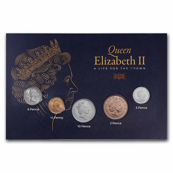 Queen Elizabeth II Life for the Crown 5-Coin Set BU Queen Elizabeth II Life for the Crown 5-Coin Set BU